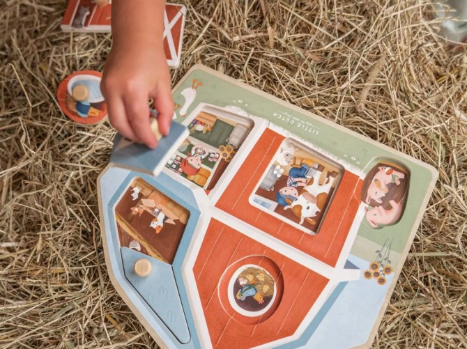 Drewniane puzzle Little Dutch - Little Farm